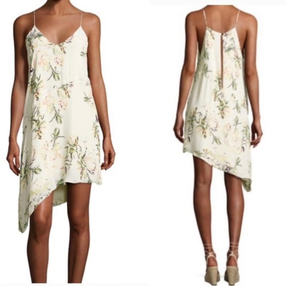 Haute Hippie The Water Floral 100% Silk Slip On Dress